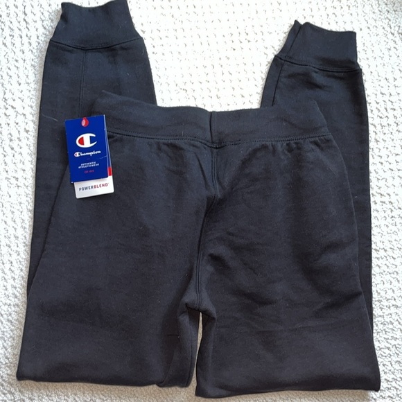 Champion  power blend joggers  Black Sweatpants  elastic drawstring waist Size S - Picture 10 of 16